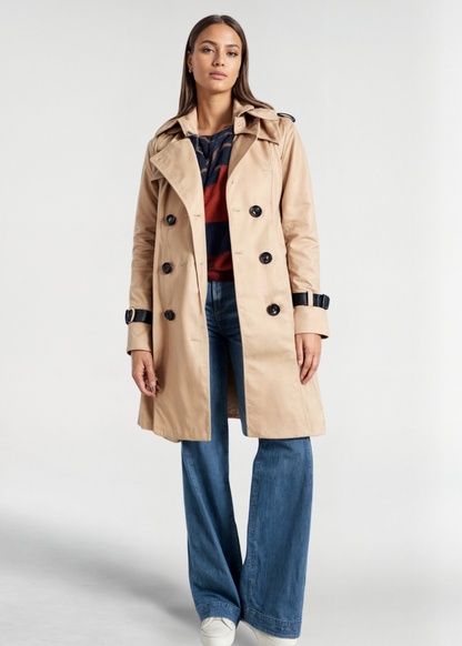 Elegante Damenmantel Doppelreihen Trenchcoat