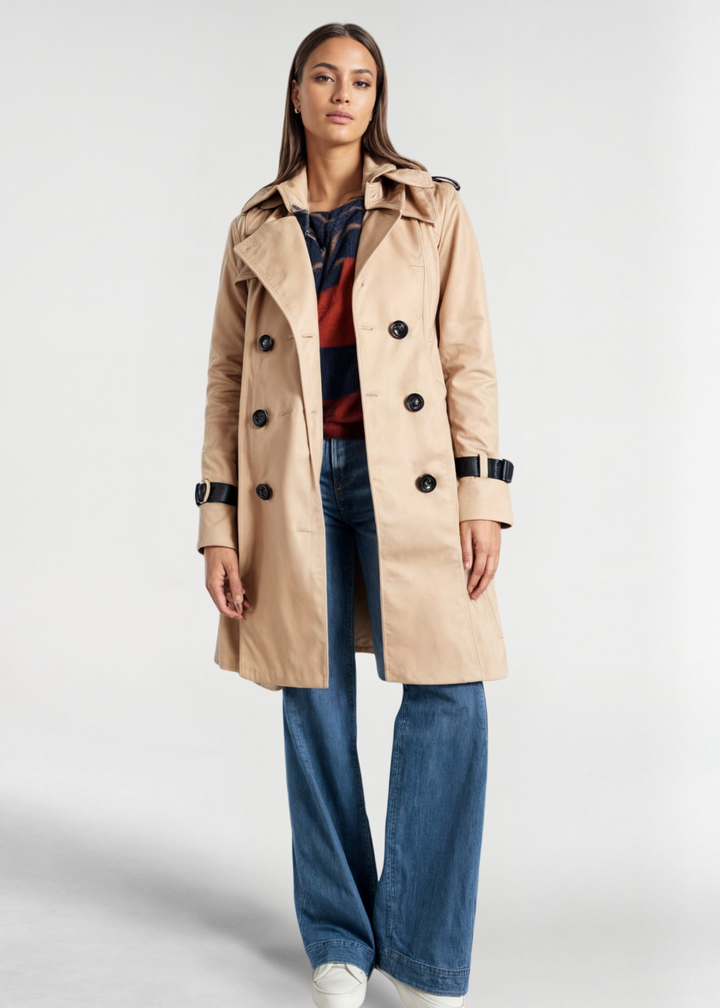 Elegante Damenmantel Doppelreihen Trenchcoat