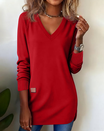 Elegante Kleid V-Ausschnitt Chic Design