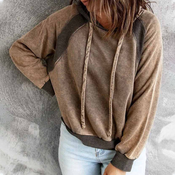 Klassisches Sweatshirt Kapuze Langarm
