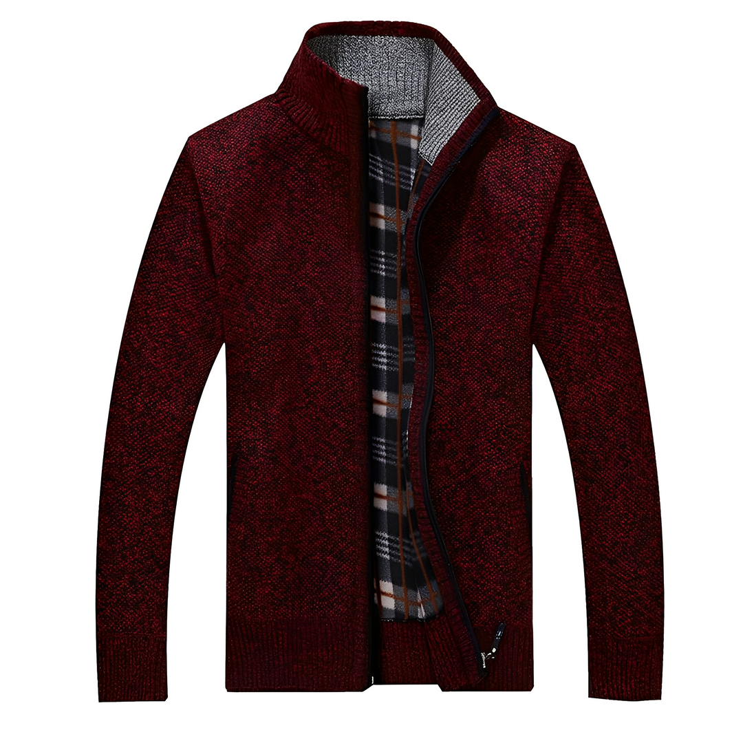 Stylischer Herren Cardigan Weich Fleece