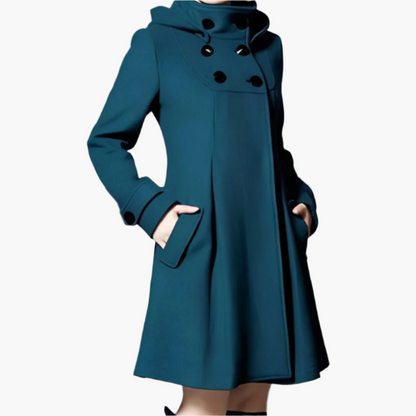 Damen Kapuzenmantel Elegant Modern Schnitt - IdealeKleiden