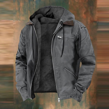 Herren Winterjacke Klassisch Schwarz