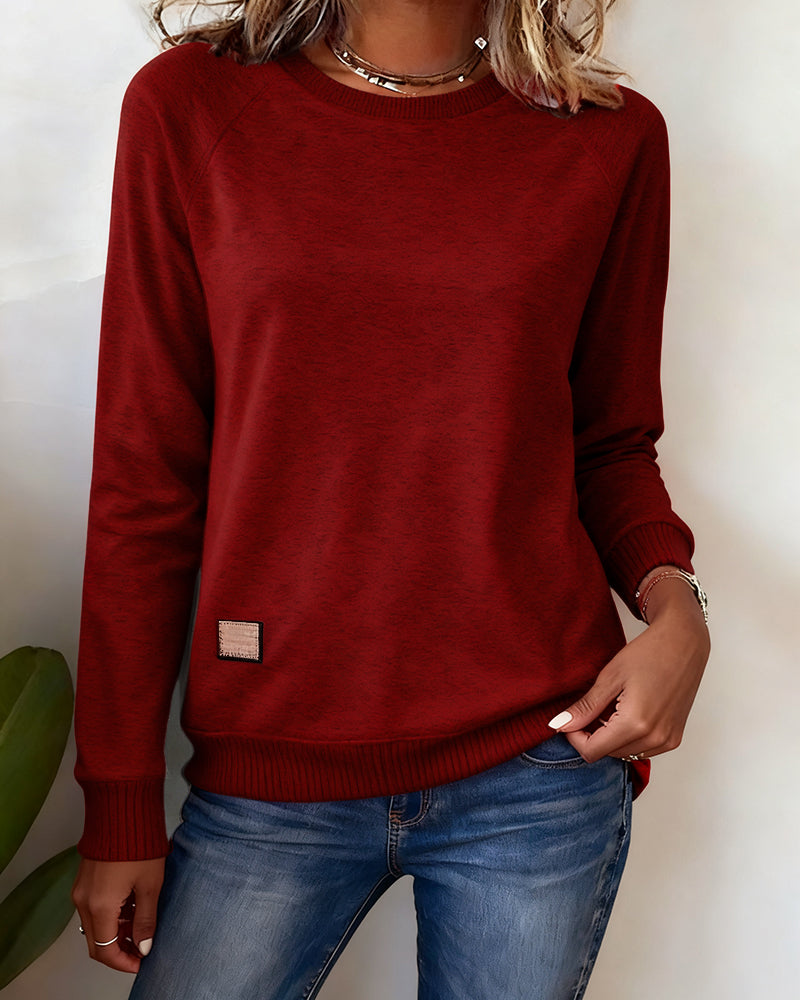 Bequemes Sweatshirt Rundhals Casual