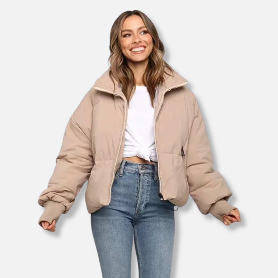 Kurze Winterjacke Wärme Isolierung Stehkragen