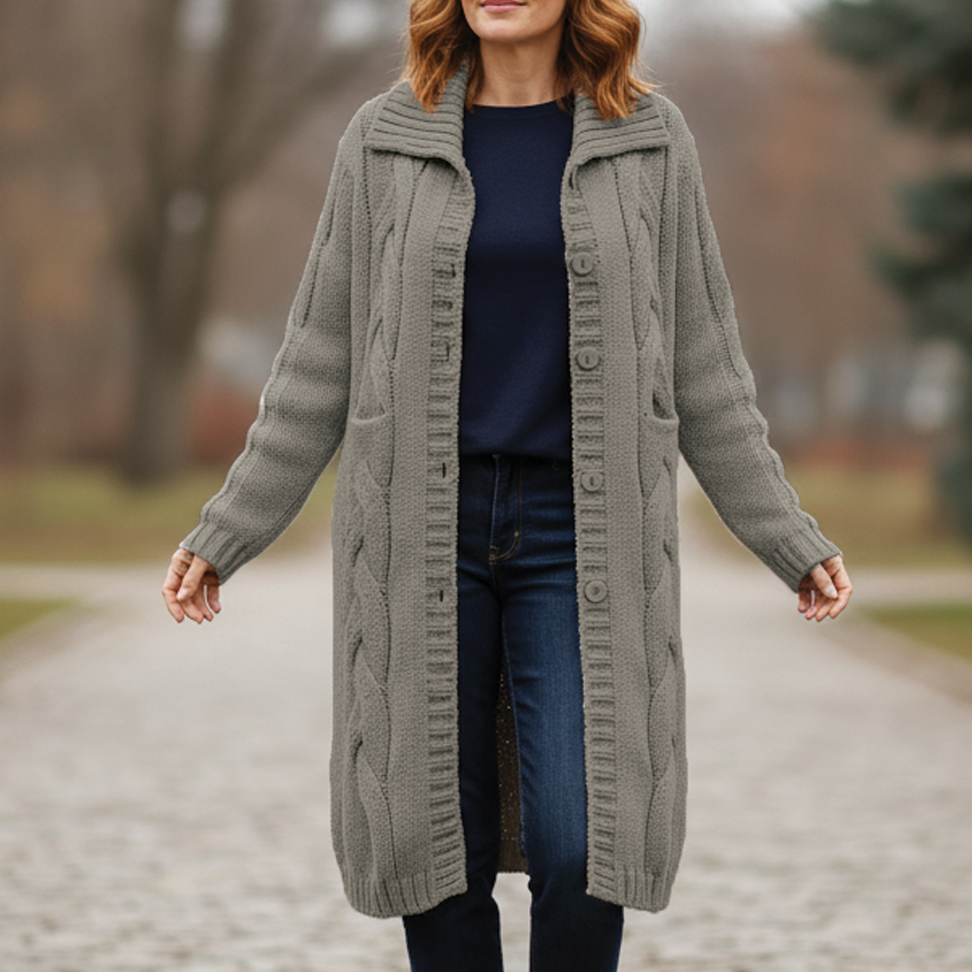 Warmes Strickkleid Damen Mantel