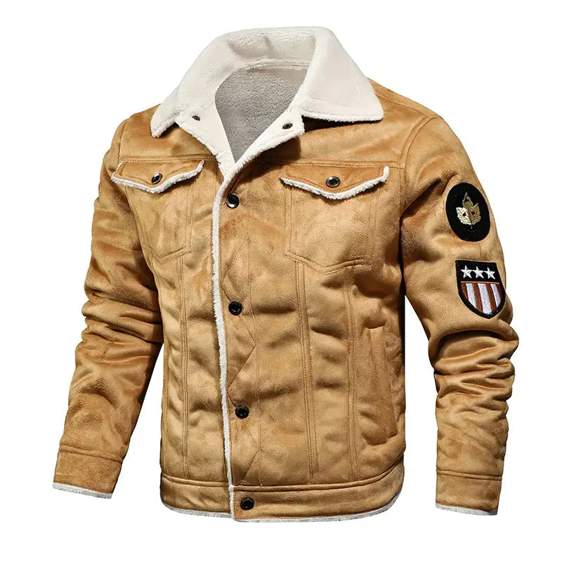 Herren Lederjacke Stilvoll Elegant