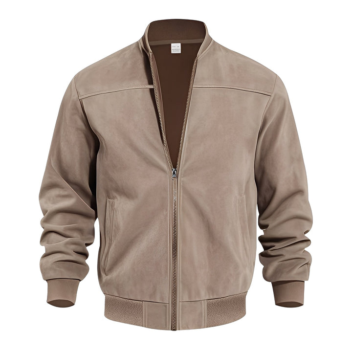 Männer Lederjacke Elegant Wildleder