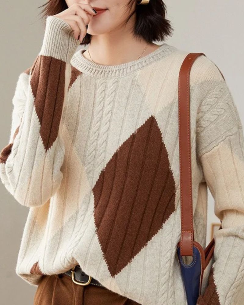 Merino Wolle Strickjacke Damen