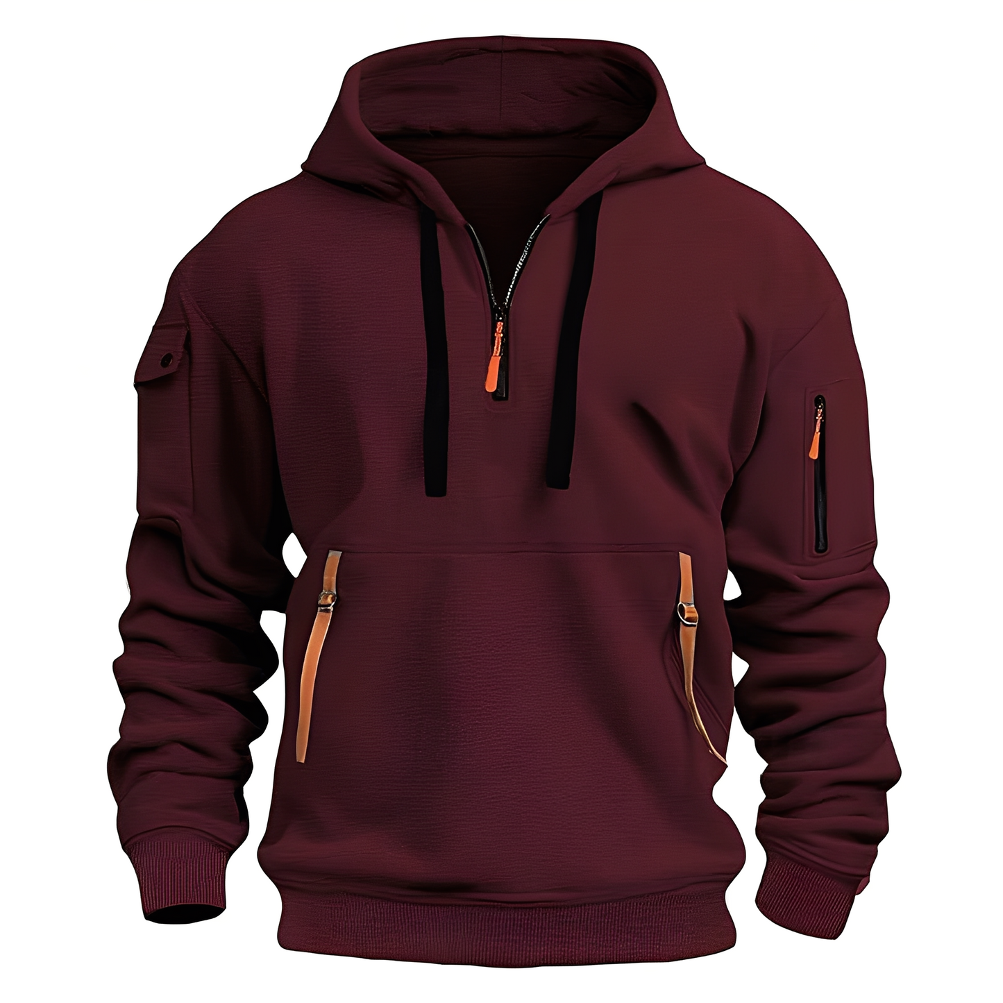 Bequemer Herren Hoodie mit Reißverschluss