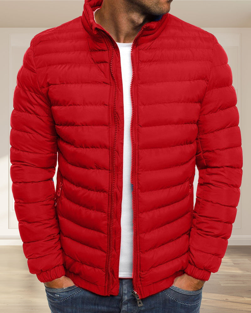 Einfache Stehkragenjacke Vielfältige Farben - IdealeKleiden