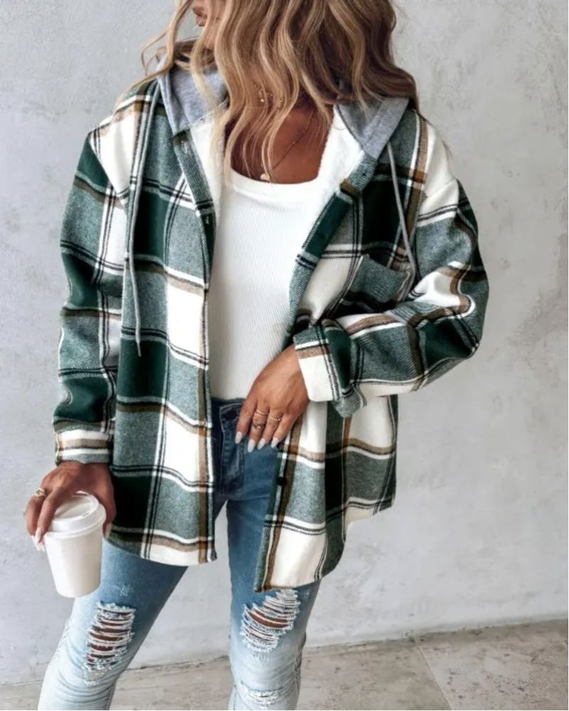 Gemütliche Flanelljacke Weich Bedruckt