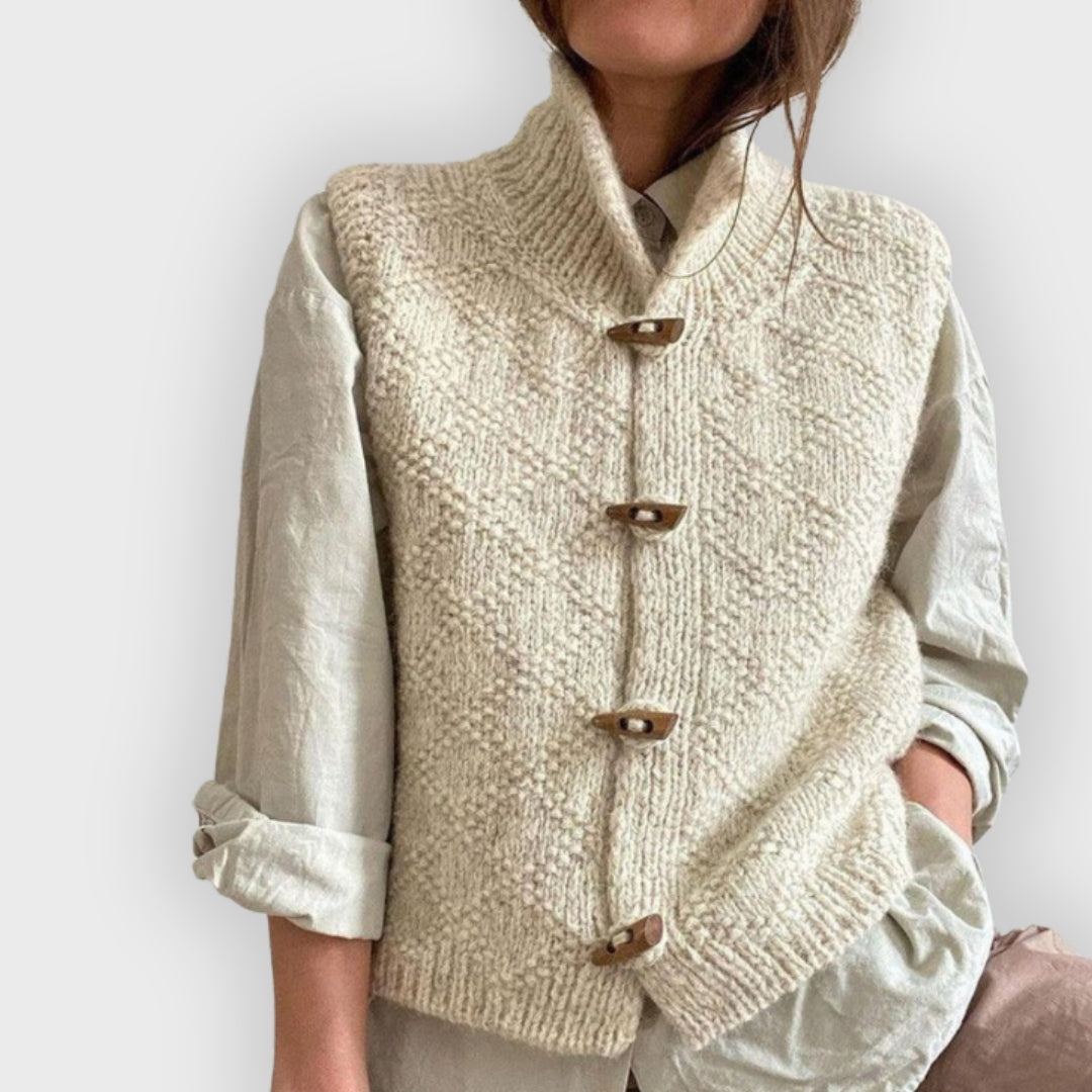 Elegante Strickweste Damen Ärmellos - IdealeKleiden