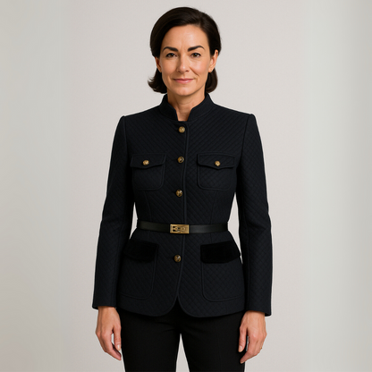 Damen Blazer Chic Tweed Design