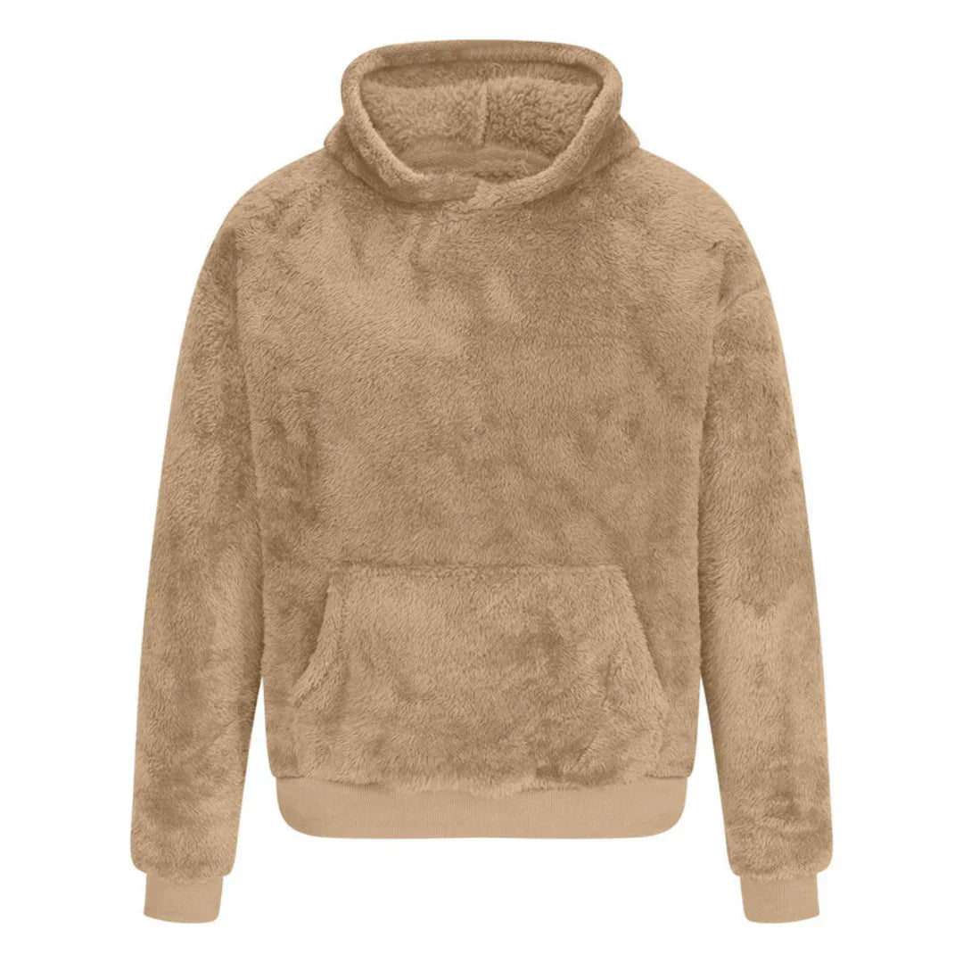 Weicher Flauschpullover mit Kapuze