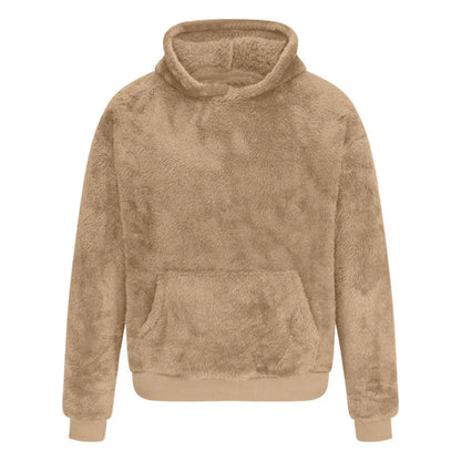 Weicher Flauschpullover mit Kapuze