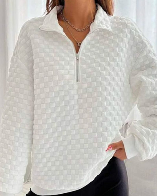 Winterpullover Damen Chic Modern Zip - IdealeKleiden