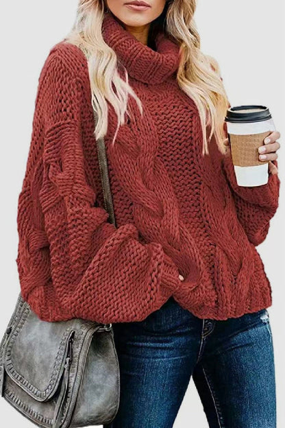 Eleganter Cashmere Pullover Rollkragen Winter - IdealeKleiden