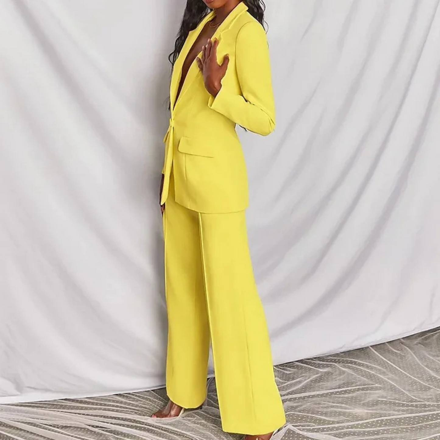 Elegantes Damen Blazer Set Langarm - IdealeKleiden
