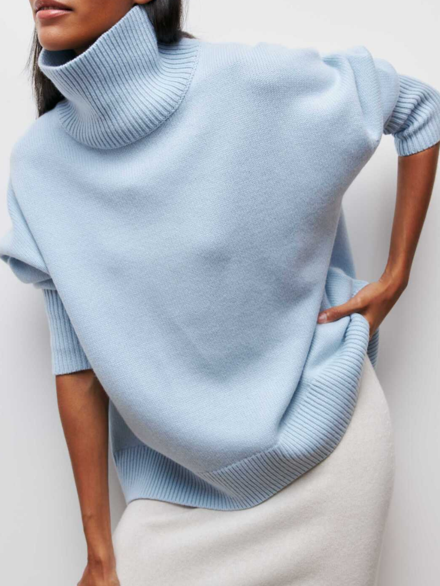 Stilvoller Damenpullover Hochgeschlossen - IdealeKleiden