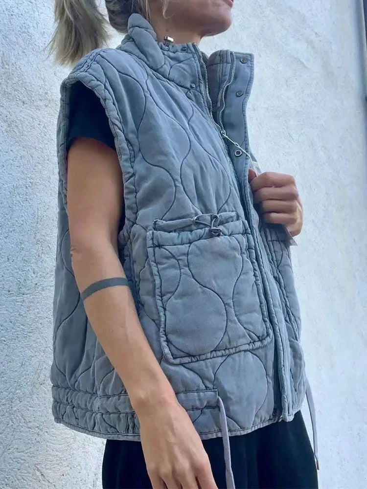 Stylische Weste Vintage Look Alle Jahreszeiten