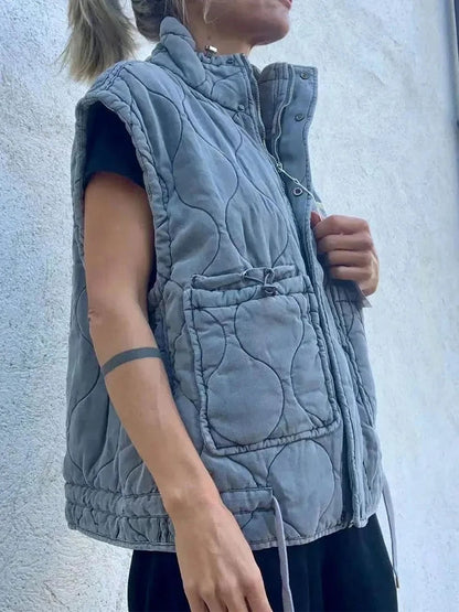 Stylische Weste Vintage Look Alle Jahreszeiten