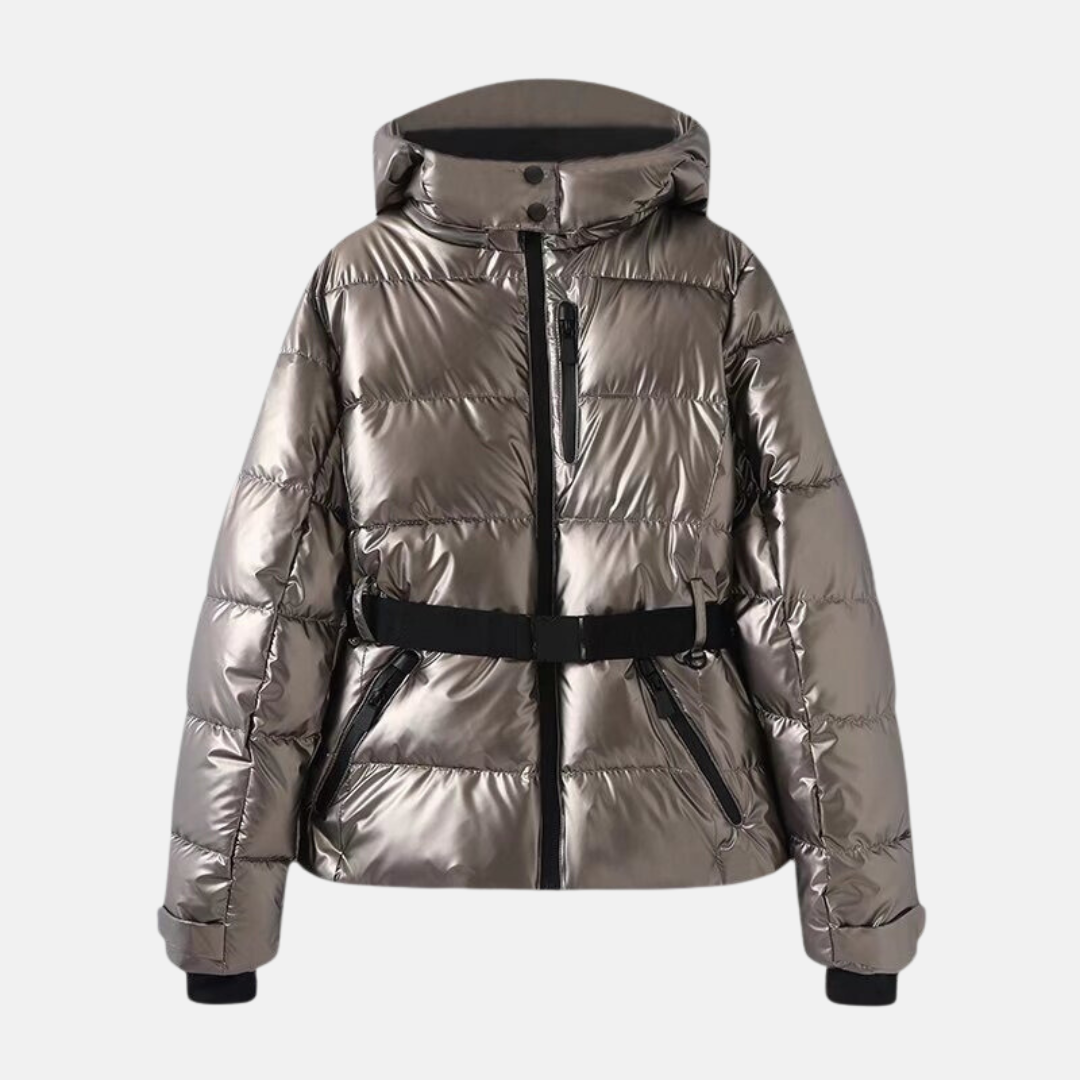Warme Winterjacke Gequiltet mit Kapuze