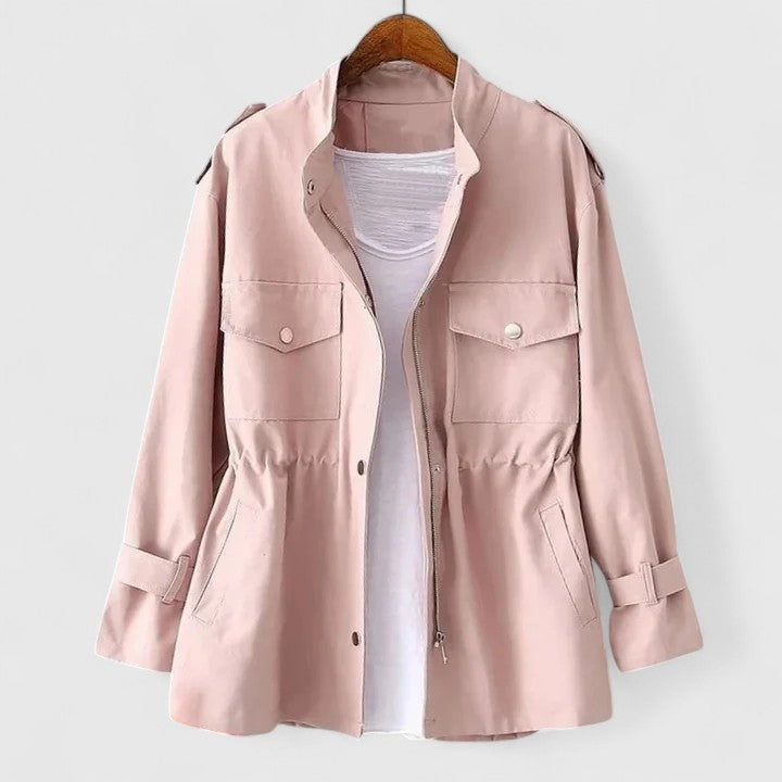 Damen Safari-Mantel Langarm Elegant