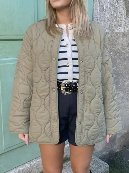 Elegante Damensteppjacke Langarm Winter