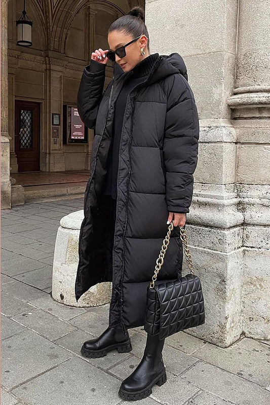 Eleganter Wintermantel Lang Daunenfüllung - IdealeKleiden