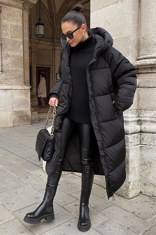 Damenschutzjacke Lang Warm Bequem - IdealeKleiden