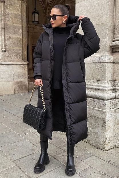Eleganter Wintermantel Lang Daunenfüllung