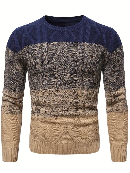 Lässiger Herren Pullover Farbblock Style - IdealeKleiden