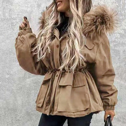Warm gefütterte Winterjacke Damen Elegant