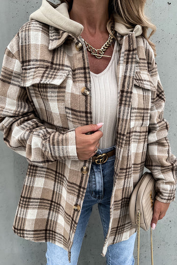 Modische Karierte Jacke Streetwear Stil