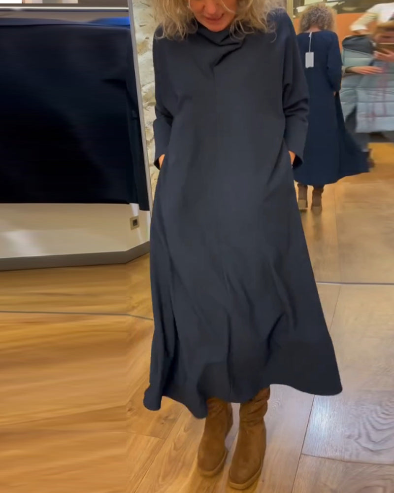 Kleid mit Taschen für Frauen Freizeit