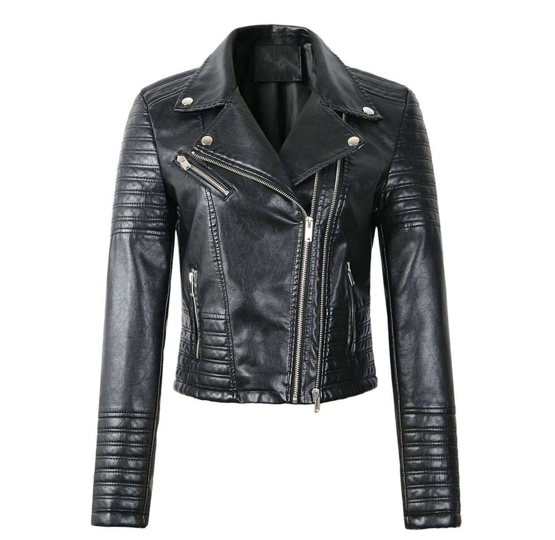 Stylische Lederjacke Damen Klassiker