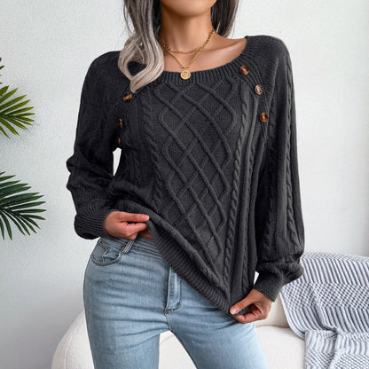 Stylischer Pullover Quadratausschnitt Modern