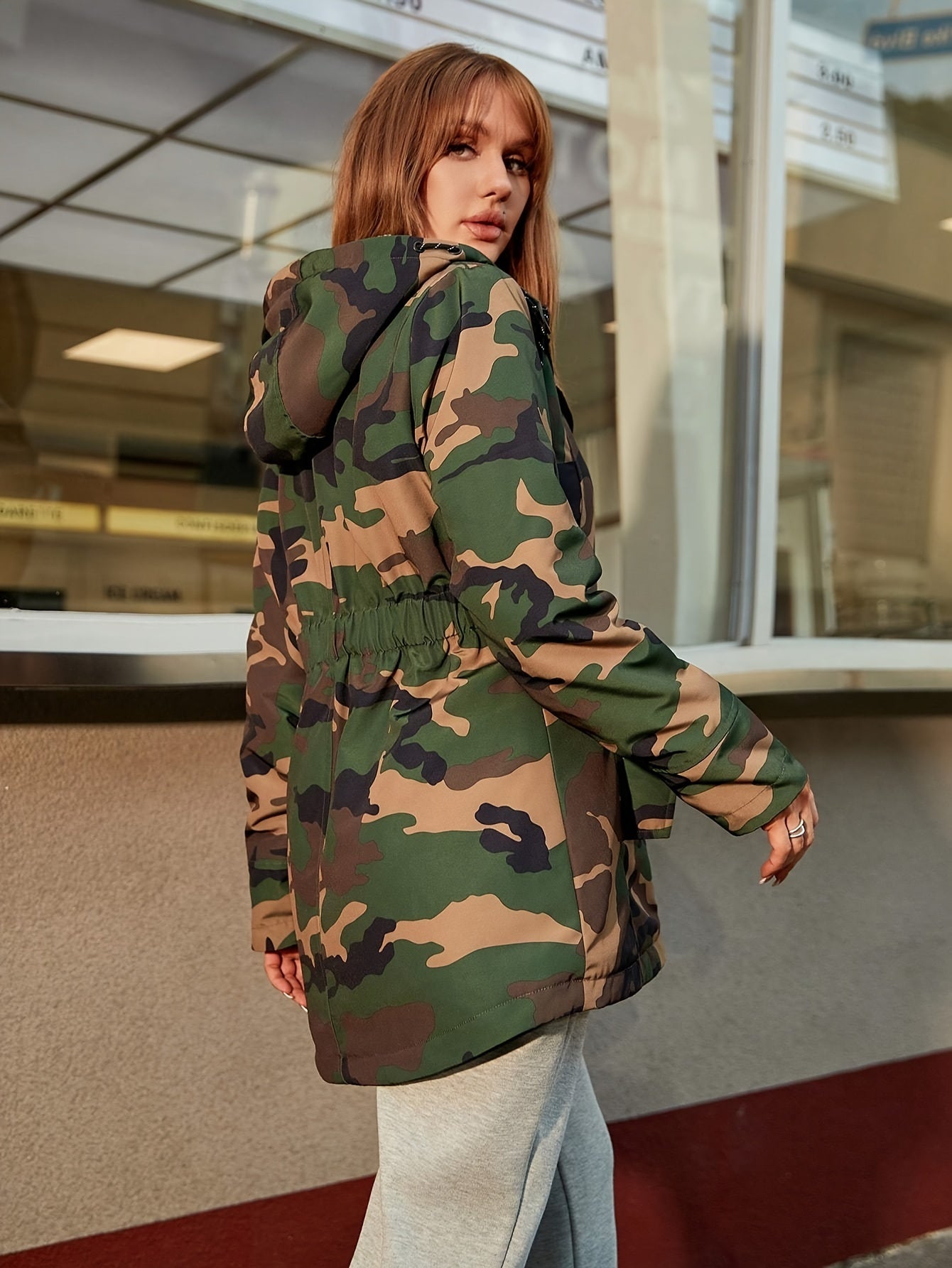 Winterkleid Damen Fleece Kapuze Warm