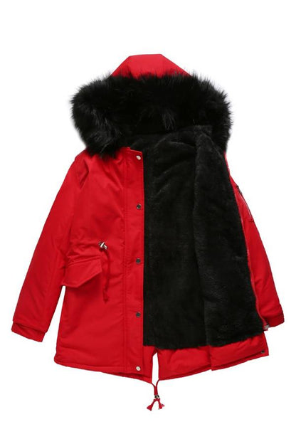 Wintermantel Damen Fleece Steppjacke Warm