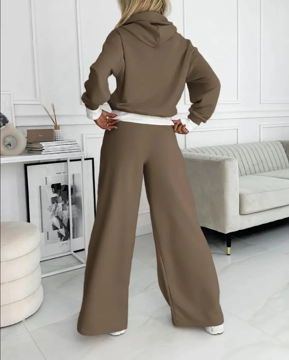Elegante Damenkleidung | Warmes Monochromes Outfit Set - IdealeKleiden