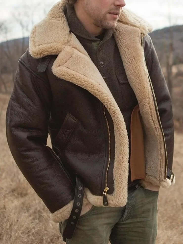 Lederjacke Schaffell Lammfell Style