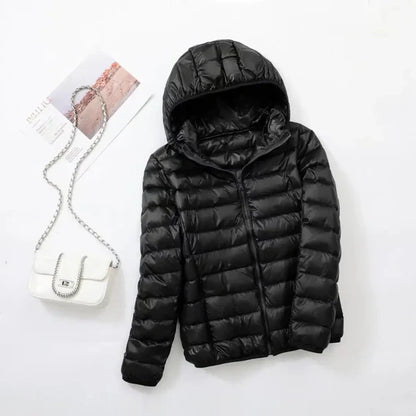 Wasserdichte Steppjacke Outdoor Schwarz