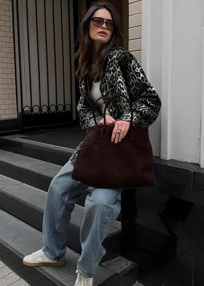 Stylish Oversized Jacke Baumwolle Damen - IdealeKleiden