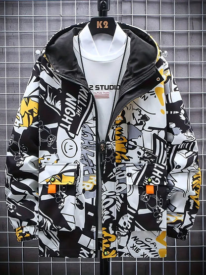 Herren Windjacke Mittellang Wasserabweisend