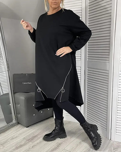 Übergrößenes Kleid Mit Reißverschluss Eleganz