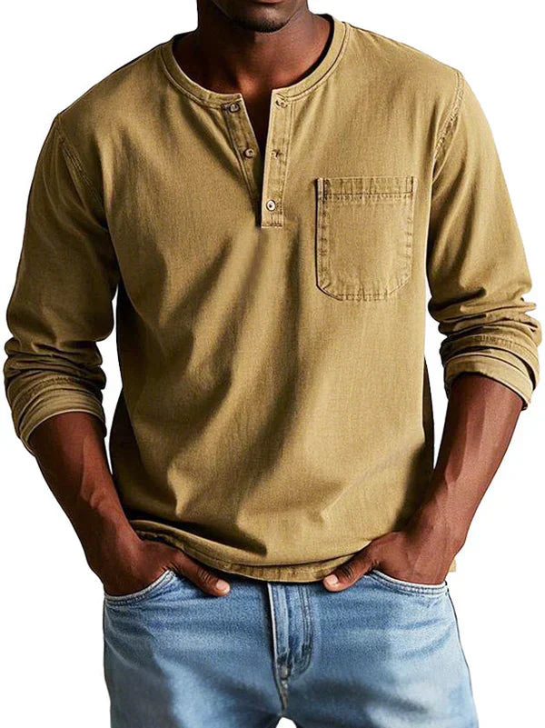 Herren Langarmshirt Casual Style
