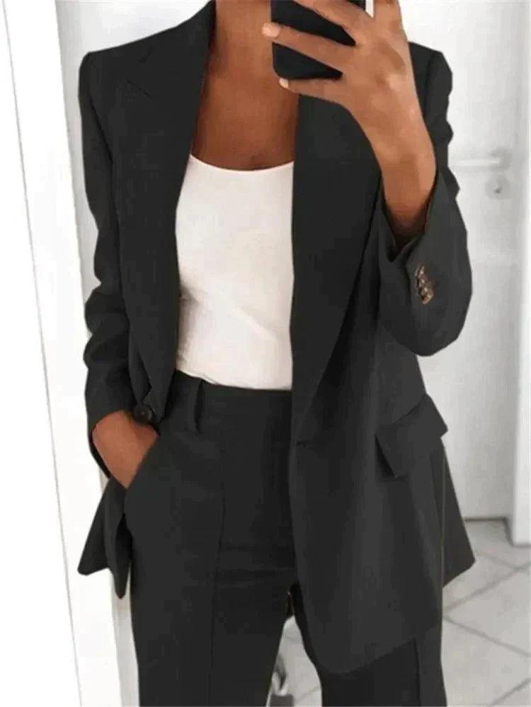Elegantes Damen Blazer-Set 2-teilig Modern Stil