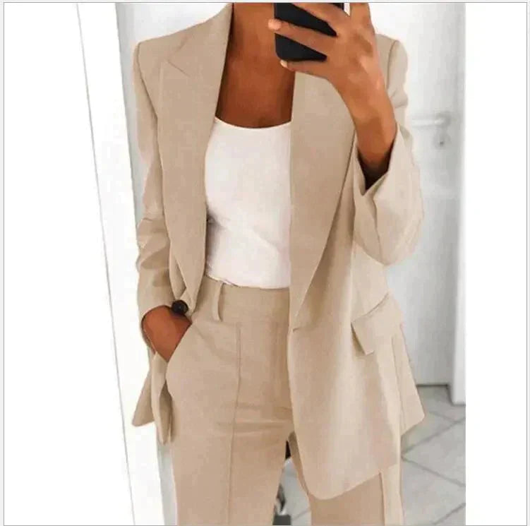 Elegantes Damen Blazer-Set 2-teilig Modern Stil