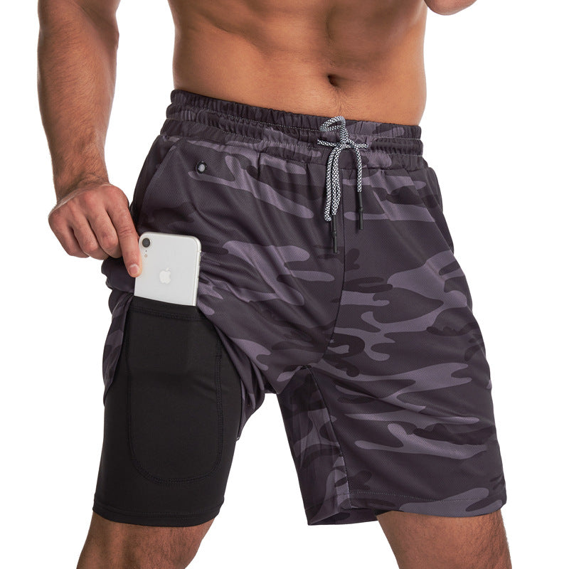 Herren Badeshorts 2-in-1 Sportlich Mit Kordelzug